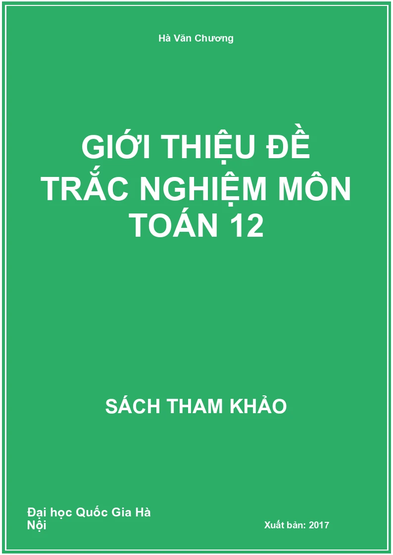 Giới thiệu đề trắc nghiệm môn toán 12