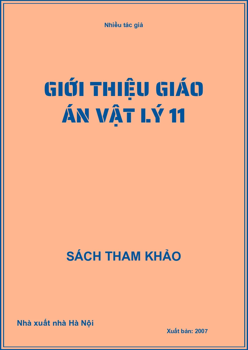 Giới Thiệu Giáo Án Vật Lý 11