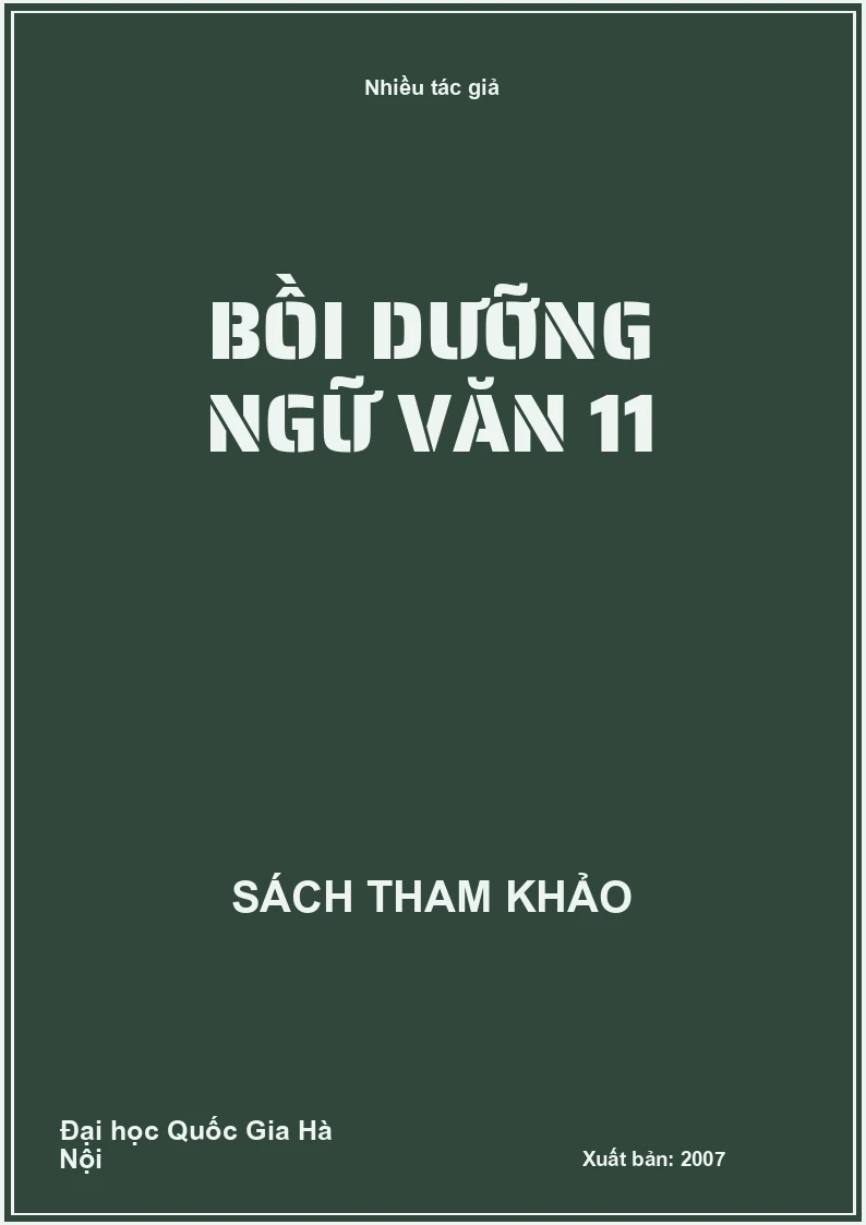 Bồi dưỡng Ngữ văn 11