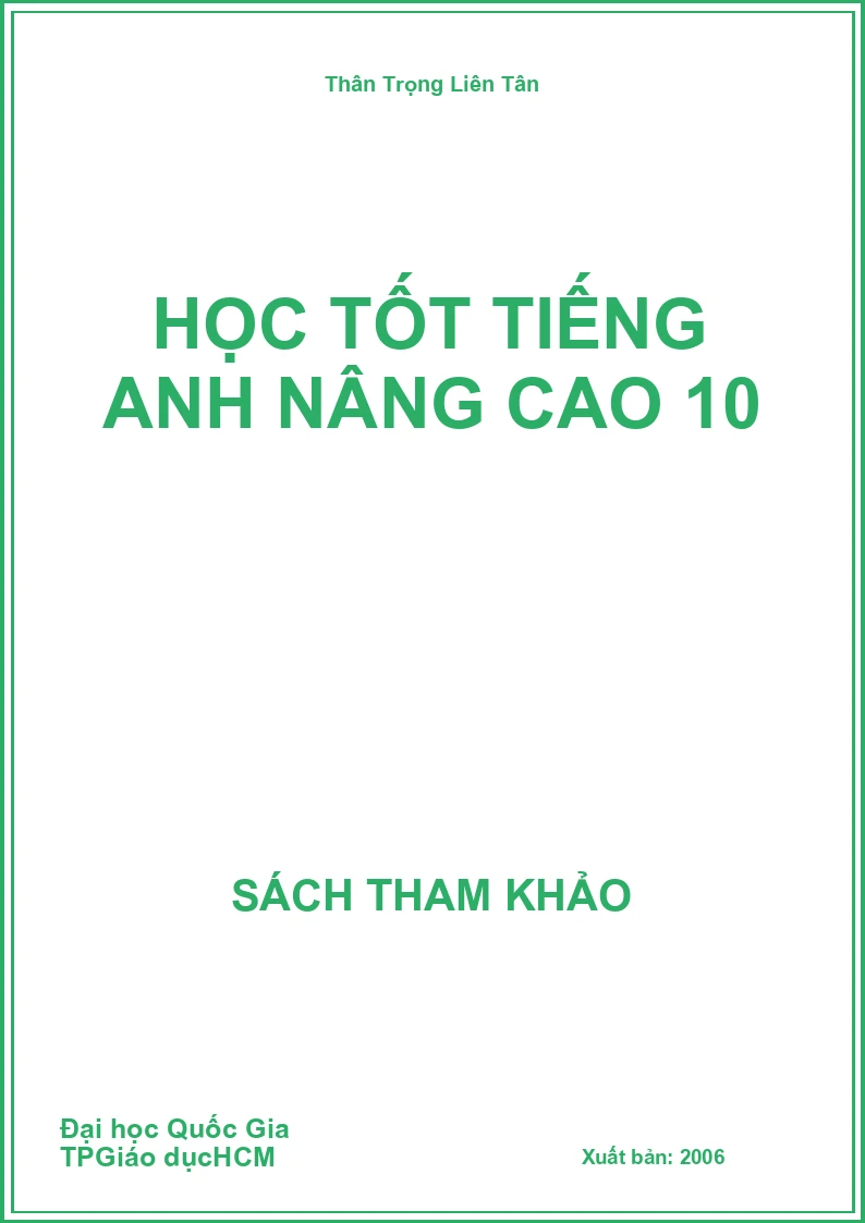 Học tốt tiếng anh nâng cao 10