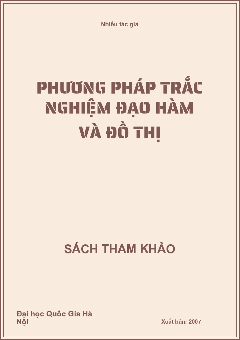 Phương pháp trắc nghiệm đạo hàm và đồ thị