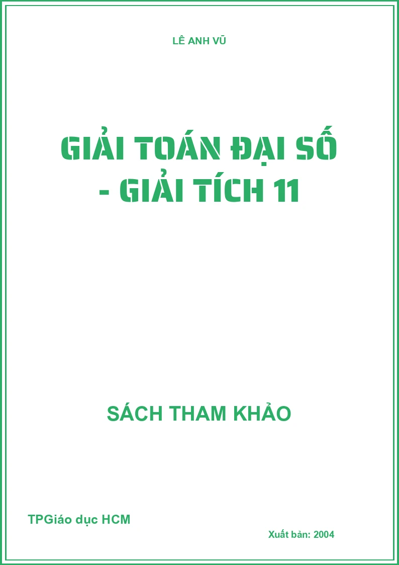 Giải Toán Đại Số - Giải Tích 11