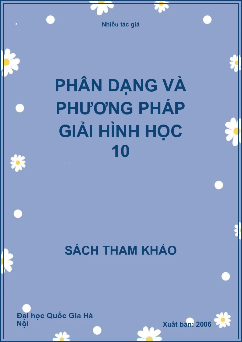 Phân dạng và phương pháp giải hình học 10