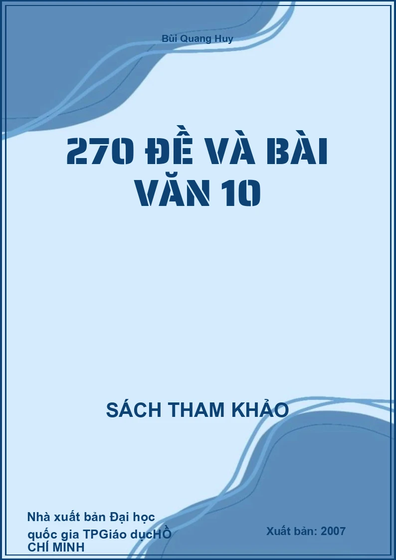 270 đề và bài văn 10