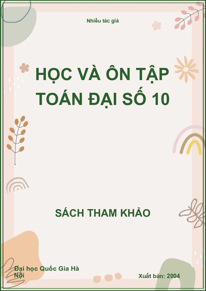 Học và ôn tập toán đại số 10