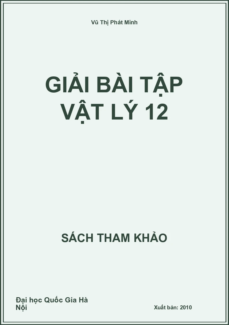 Giải bài tập vật lý 12