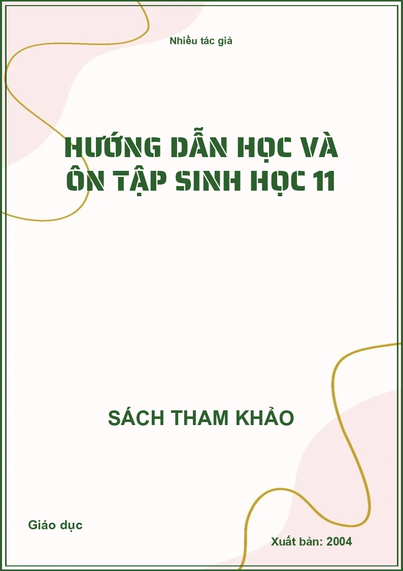 Hướng dẫn học và ôn tập sinh học 11
