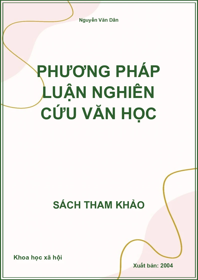 Phương pháp luận nghiên cứu văn học