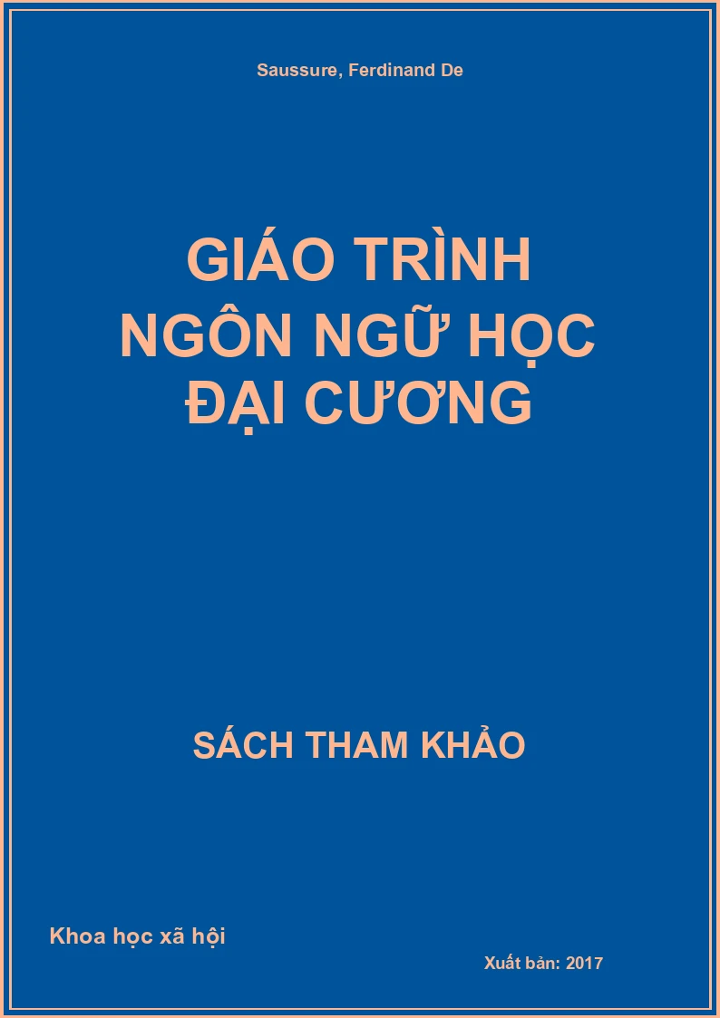Giáo trình ngôn ngữ học đại cương
