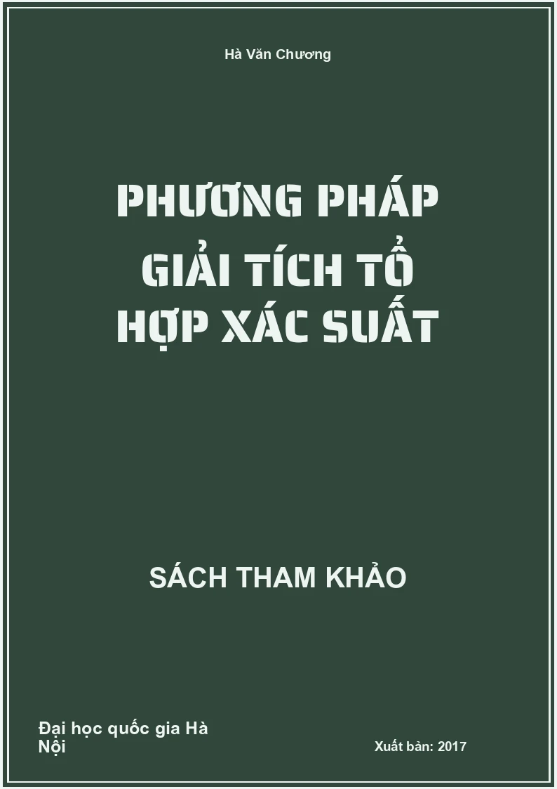 Phương pháp giải tích tổ hợp xác suất