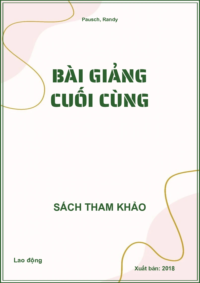 Bài giảng cuối cùng