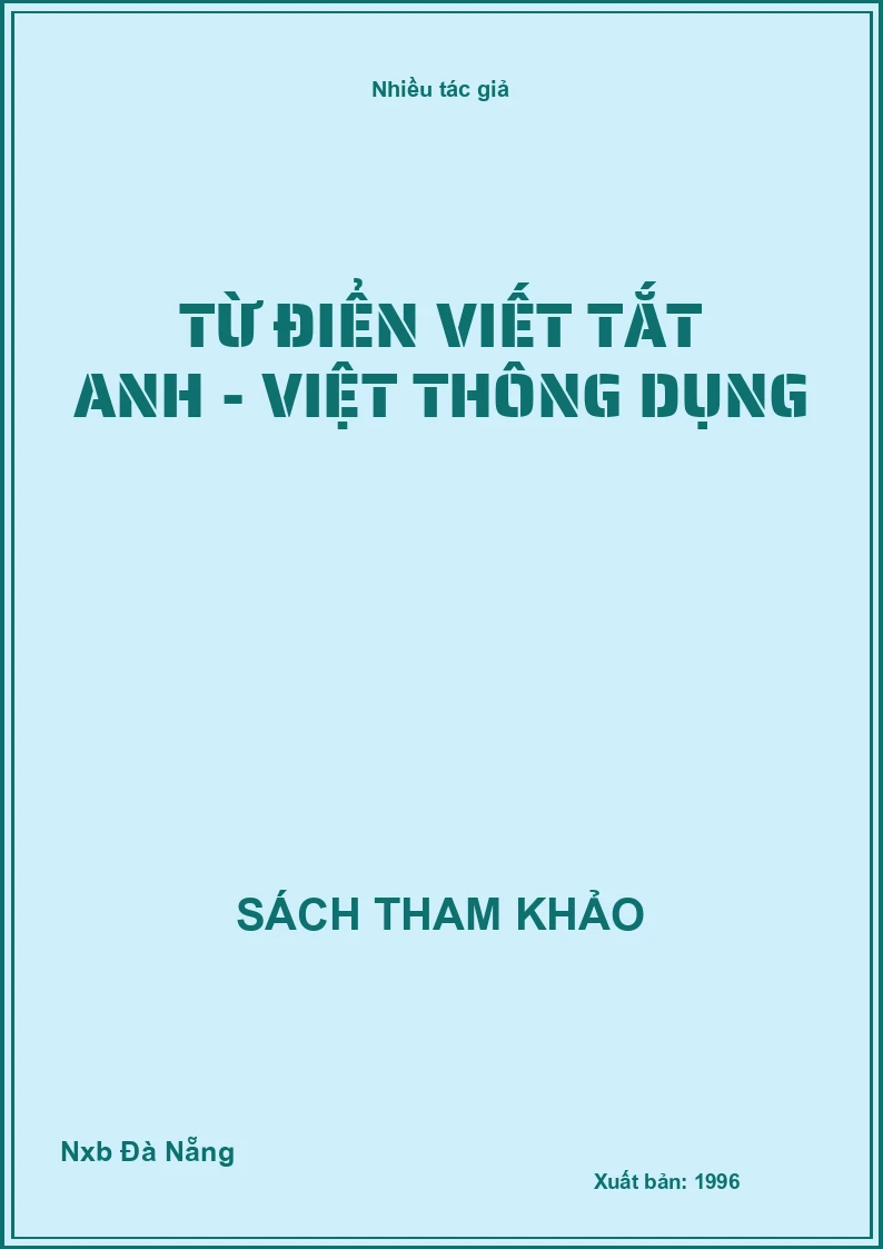 Từ Điển Viết Tắt Anh - Việt Thông Dụng