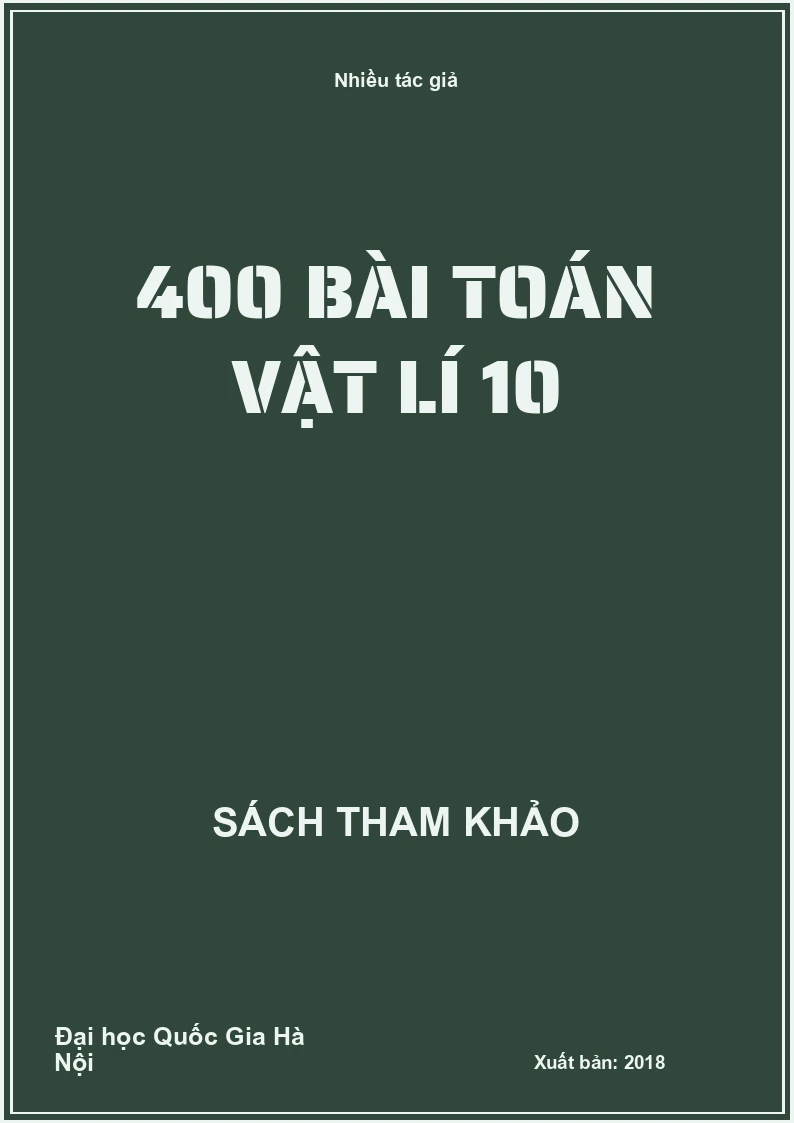 400 bài toán vật lí 10