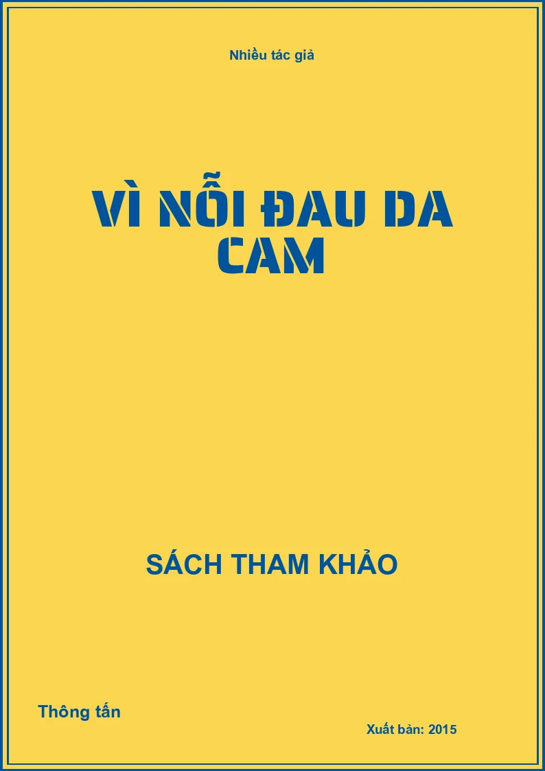 Vì nỗi đau da cam