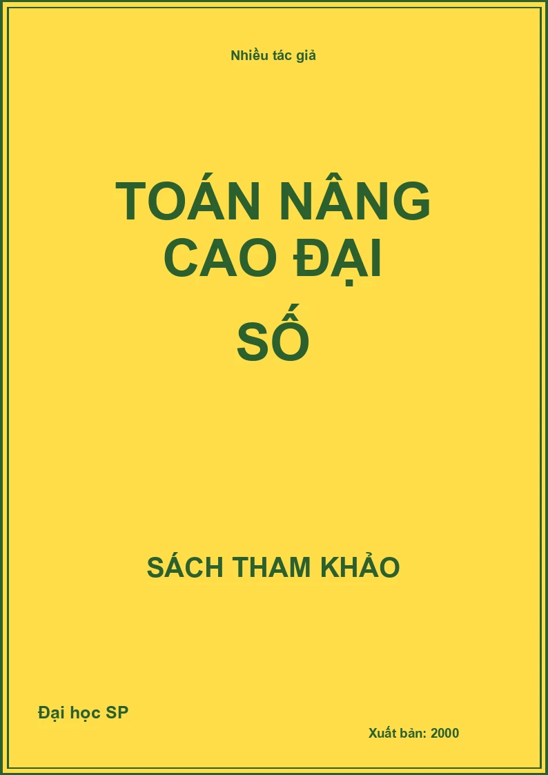 Toán Nâng Cao Đại Số