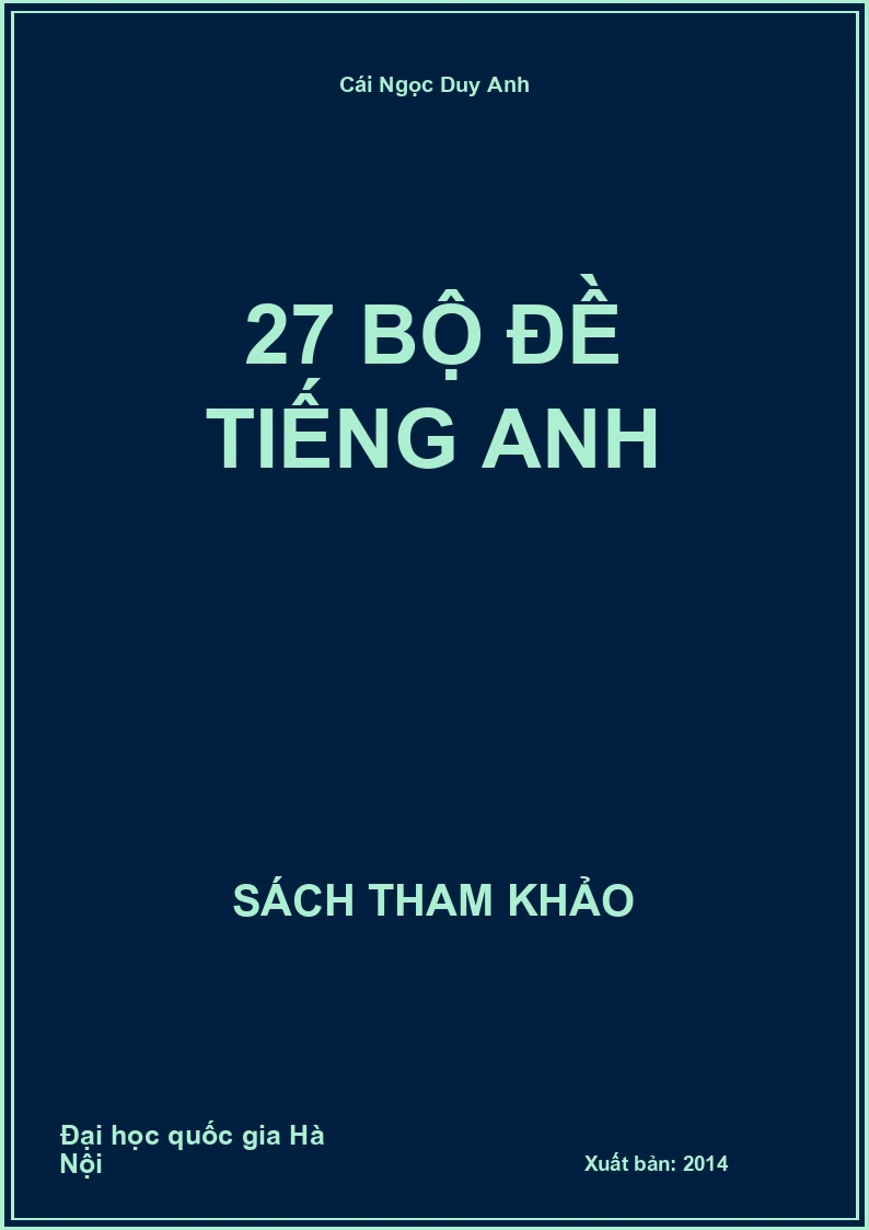 27 bộ đề tiếng Anh