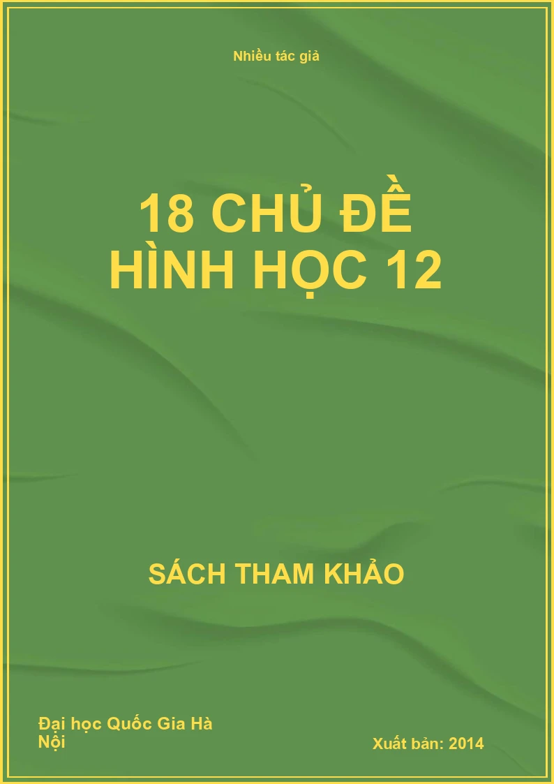 18 chủ đề hình học 12