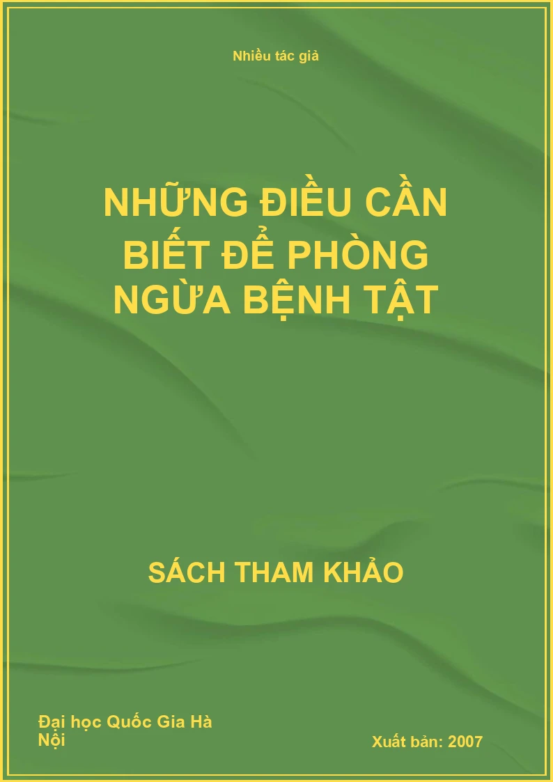 Những điều cần biết để phòng ngừa bệnh tật