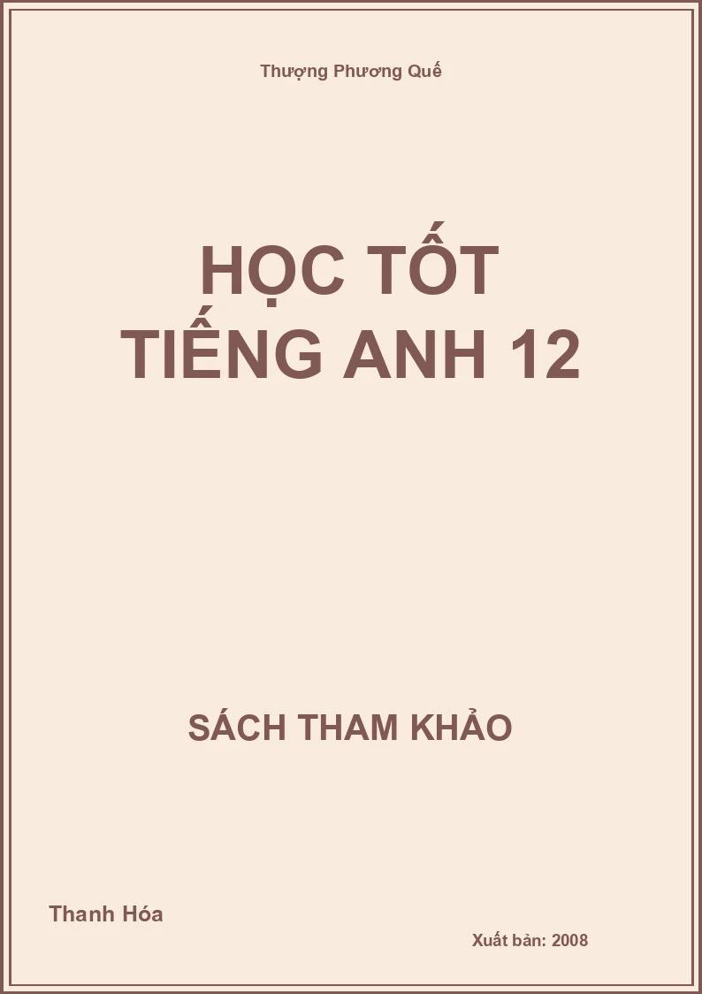 Học tốt tiếng Anh 12
