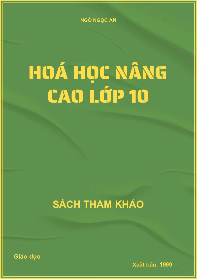 Hoá Học Nâng Cao Lớp 10