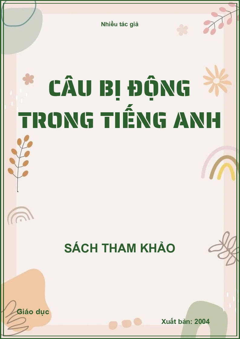 Câu Bị Động Trong Tiếng Anh