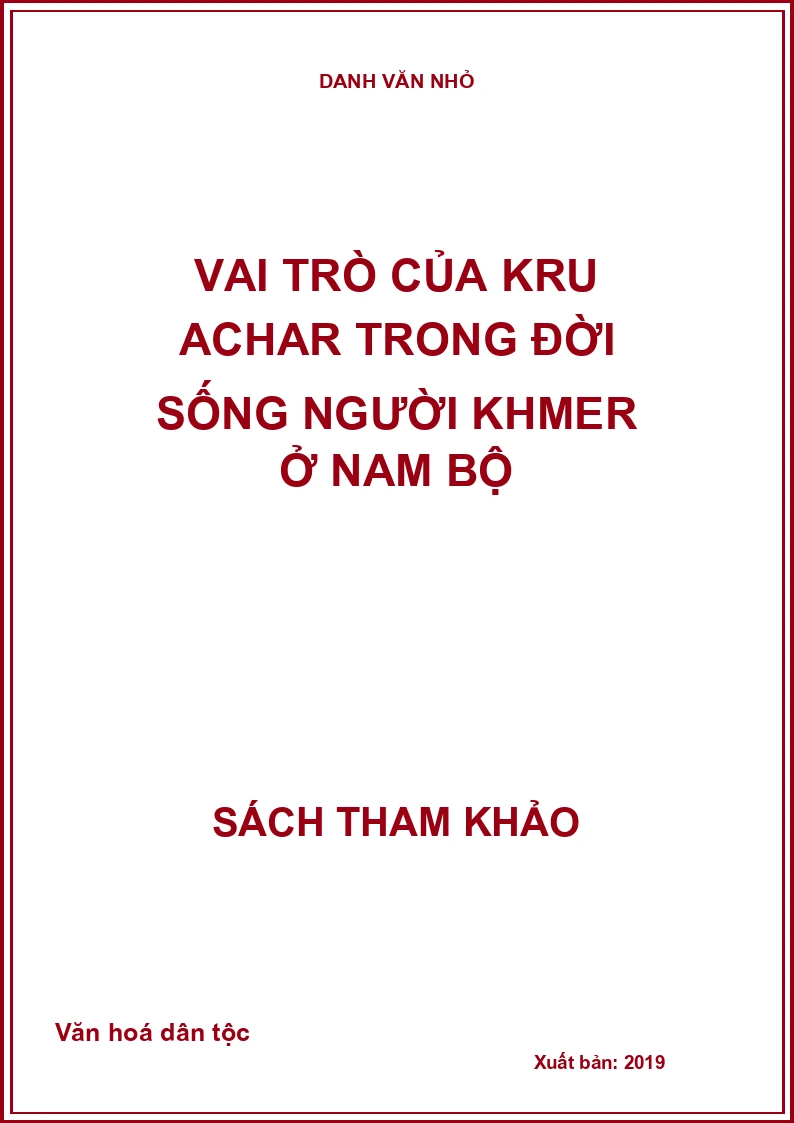 Vai trò của Kru Achar trong đời sống người Khmer ở Nam Bộ