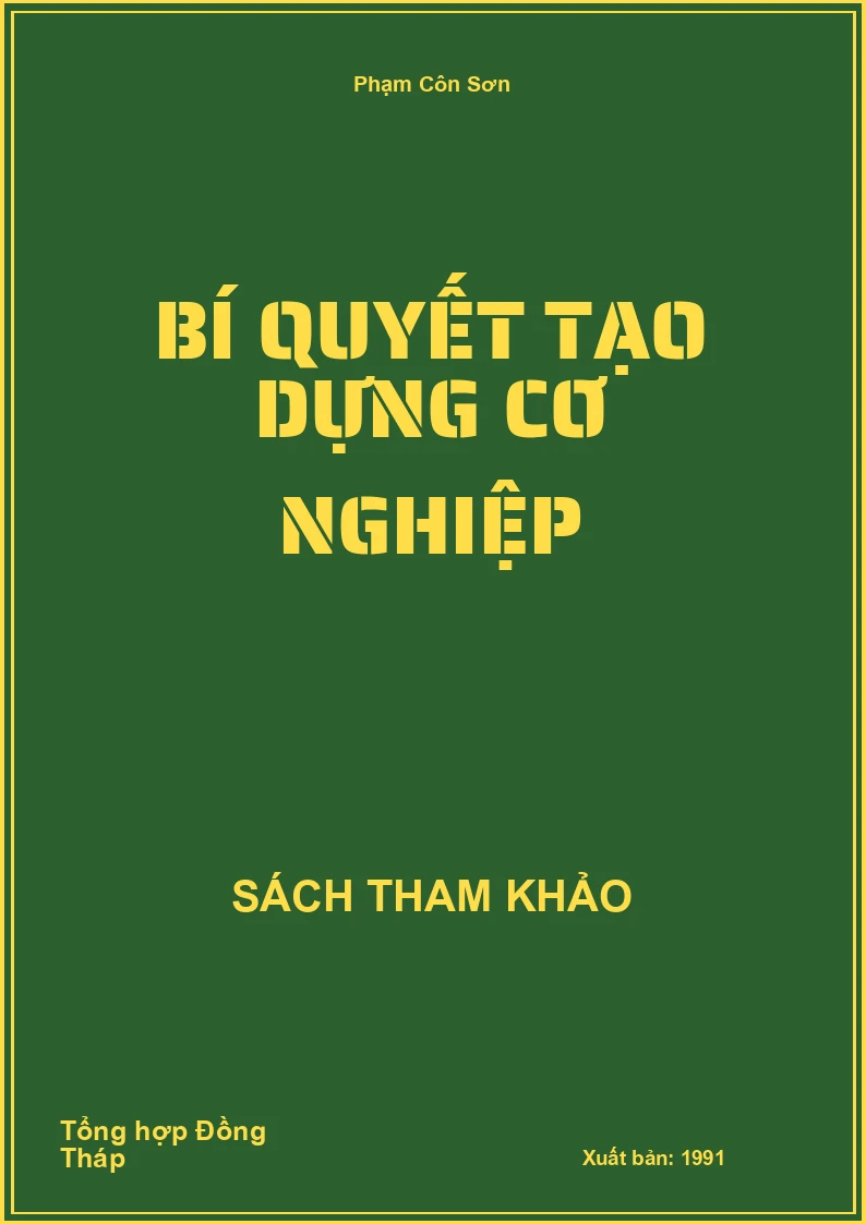 Bí quyết tạo dựng cơ nghiệp