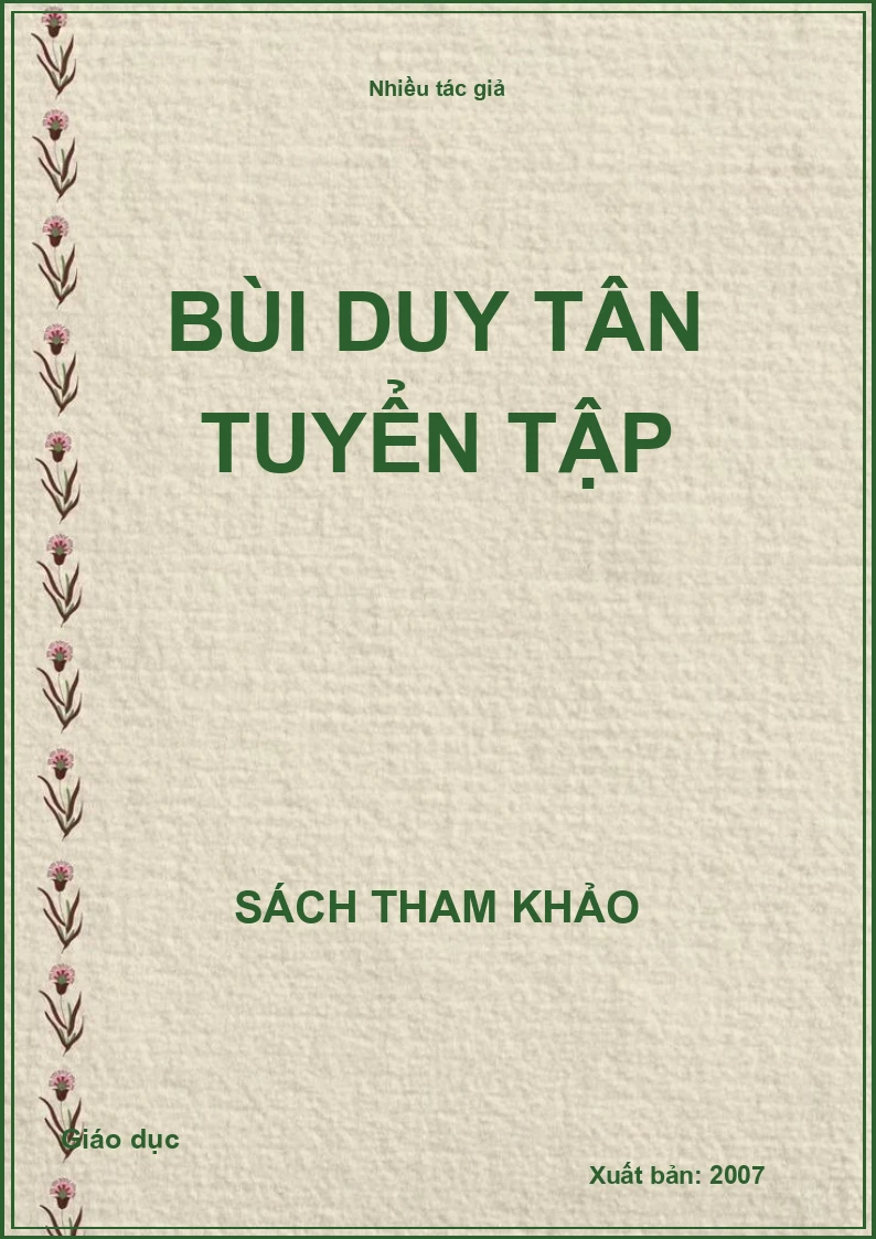 Bùi Duy Tân Tuyển Tập