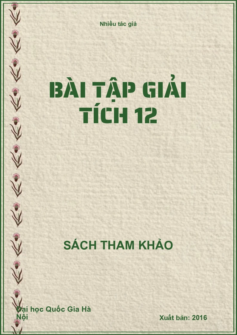 bài tập giải tích 12
