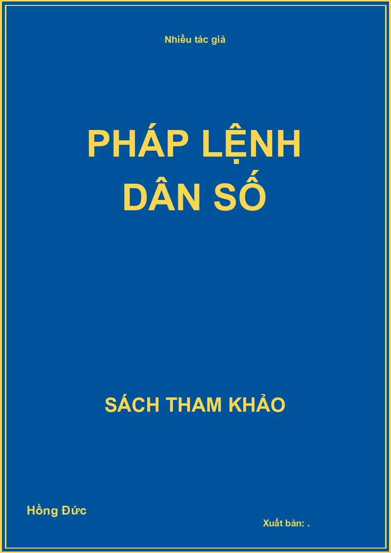 Pháp Lệnh Dân Số