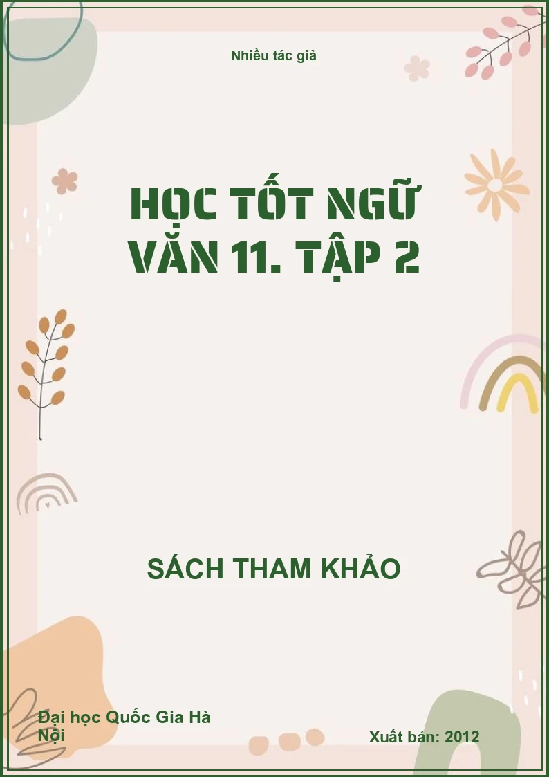 Học tốt ngữ văn 11. Tập 2