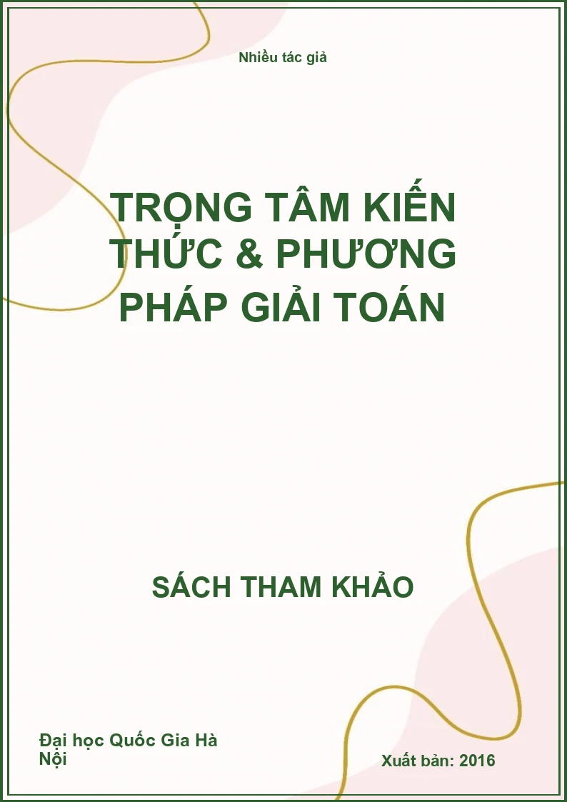 Trọng tâm kiến thức & phương pháp giải toán