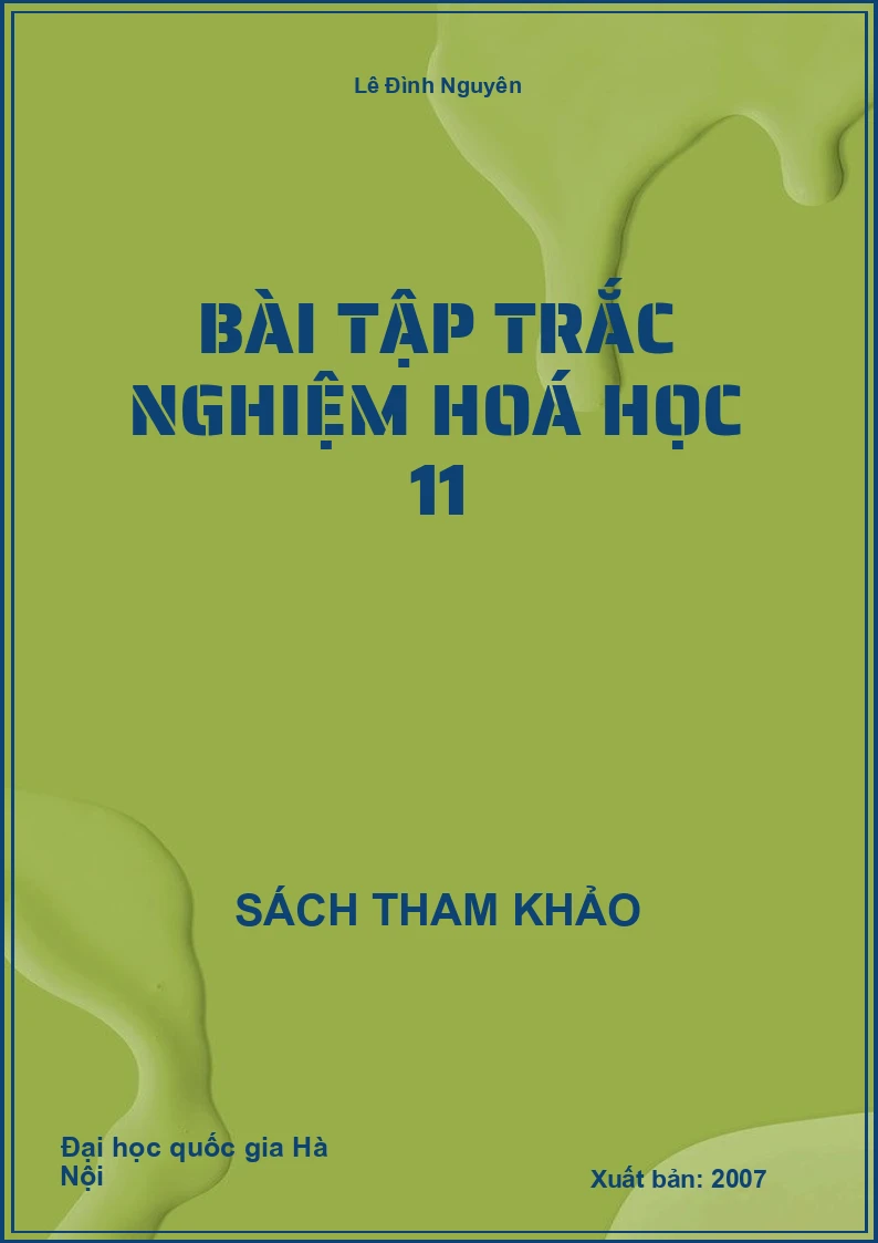 Bài tập trắc nghiệm Hoá học 11