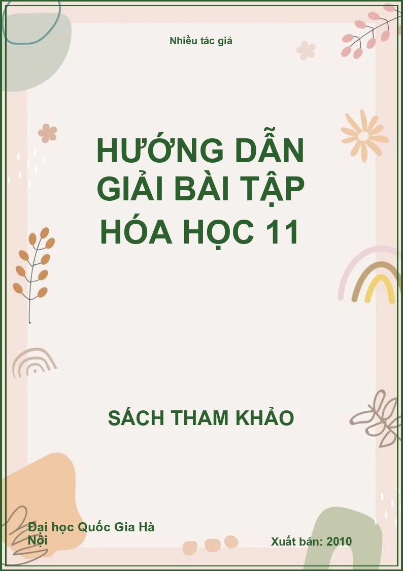 Hướng dẫn giải bài tập hóa học 11
