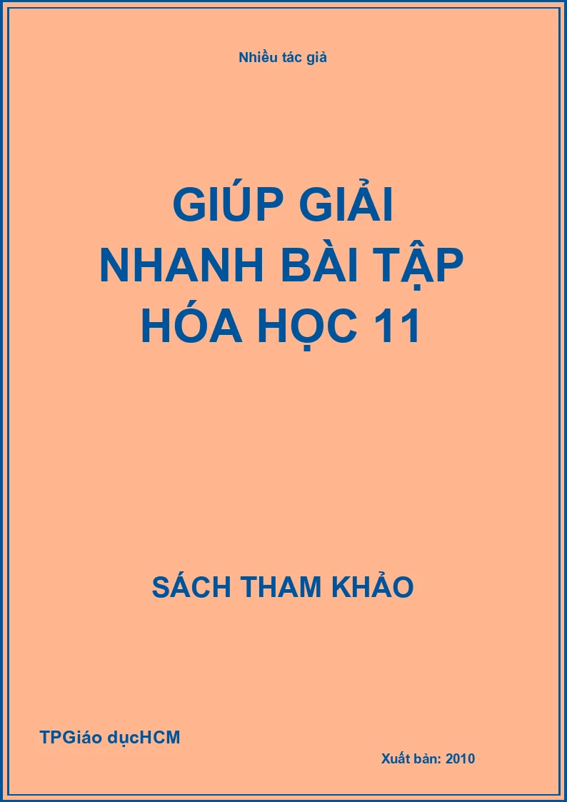 Giúp giải nhanh bài tập hóa học 11