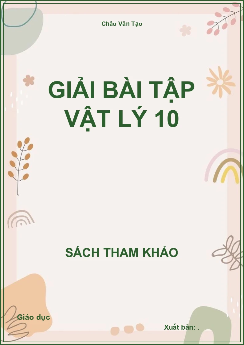 Giải bài tập vật lý 10