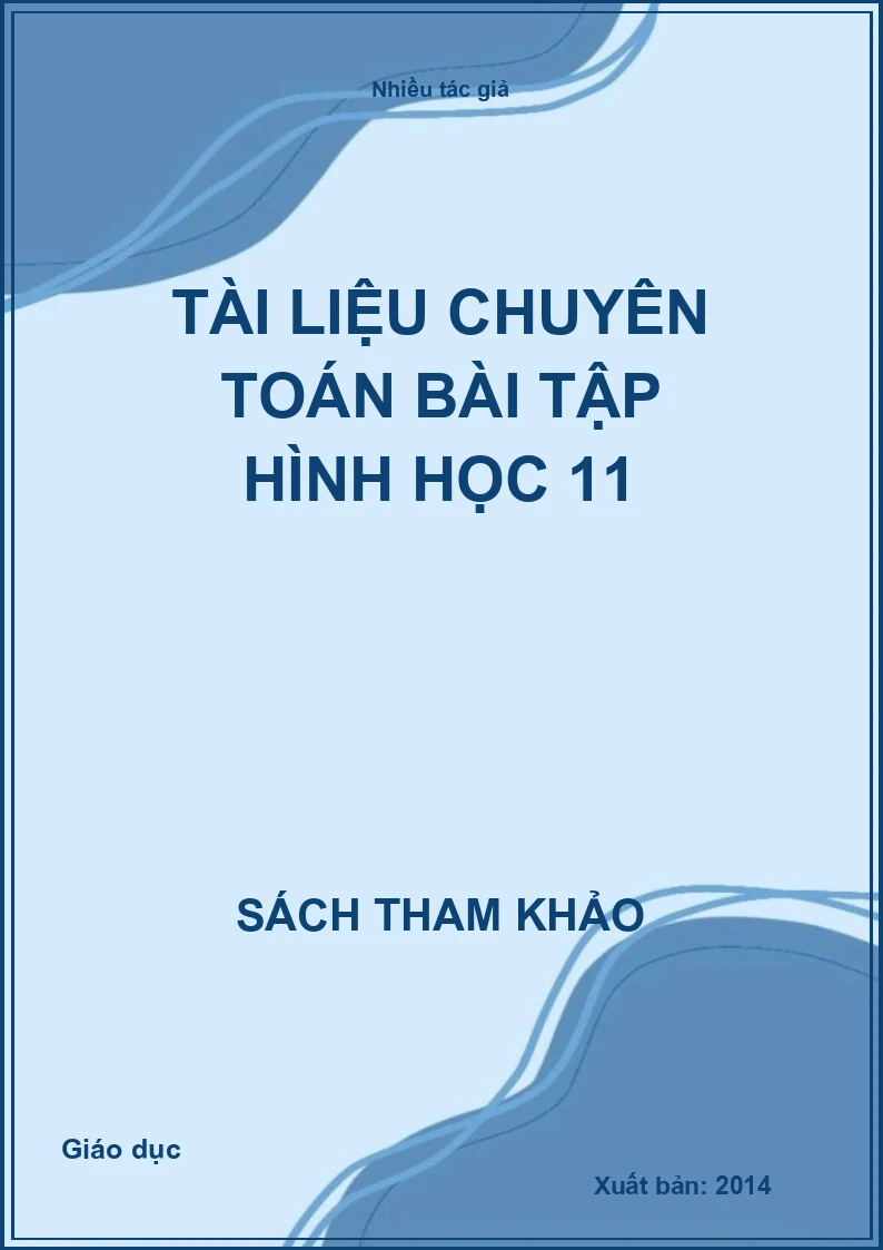 Tài liệu chuyên toán bài tập hình học 11