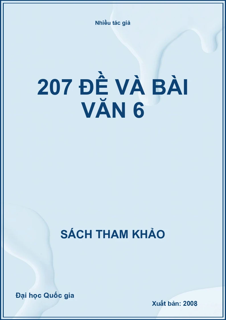 207 Đề và bài văn 6