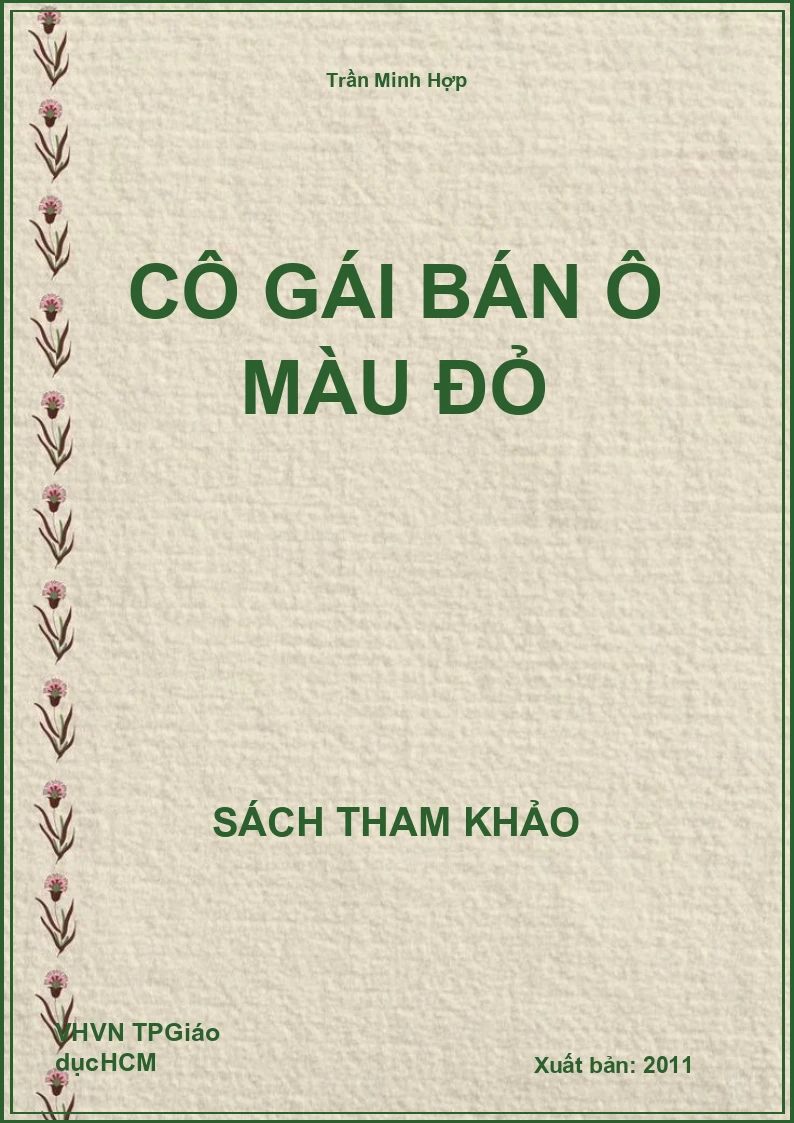 Cô gái bán ô màu đỏ