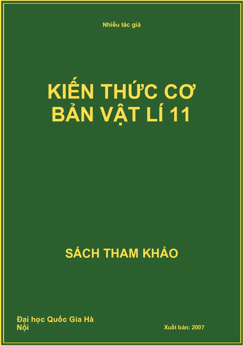 Kiến thức cơ bản vật lí 11