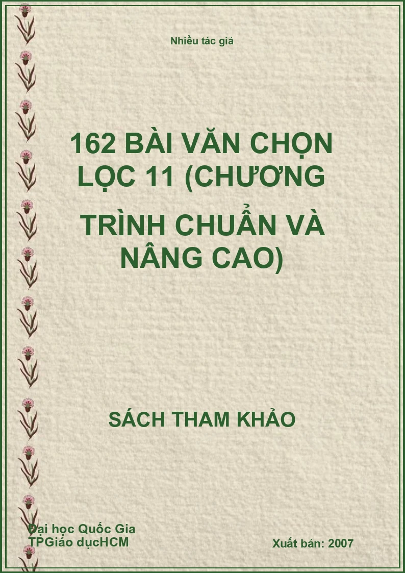 162 bài văn chọn lọc 11 (Chương trình chuẩn và nâng cao)