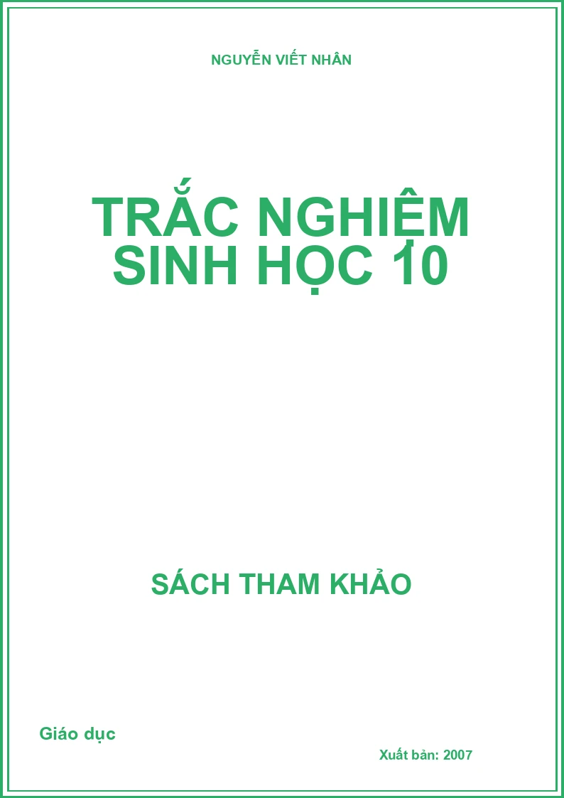 trắc nghiệm sinh học 10