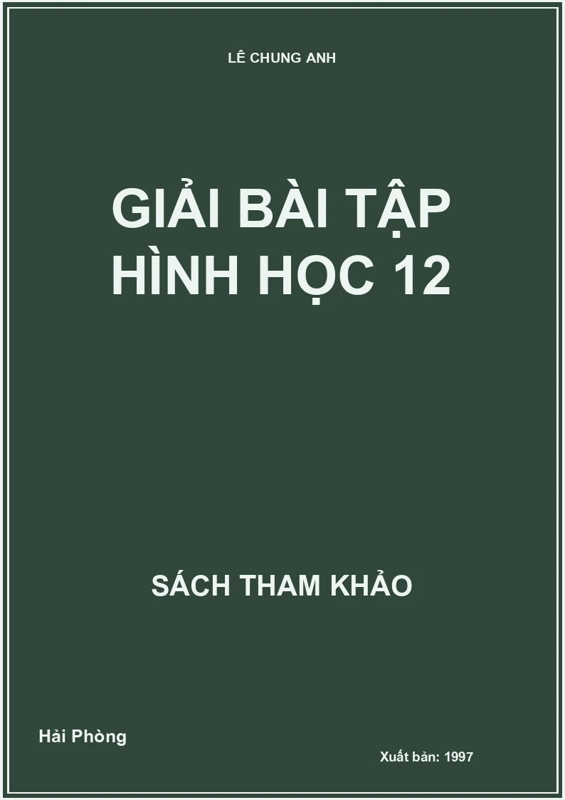 Giải Bài Tập Hình Học 12