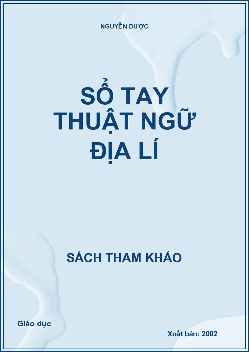 Sổ tay thuật ngữ địa lí