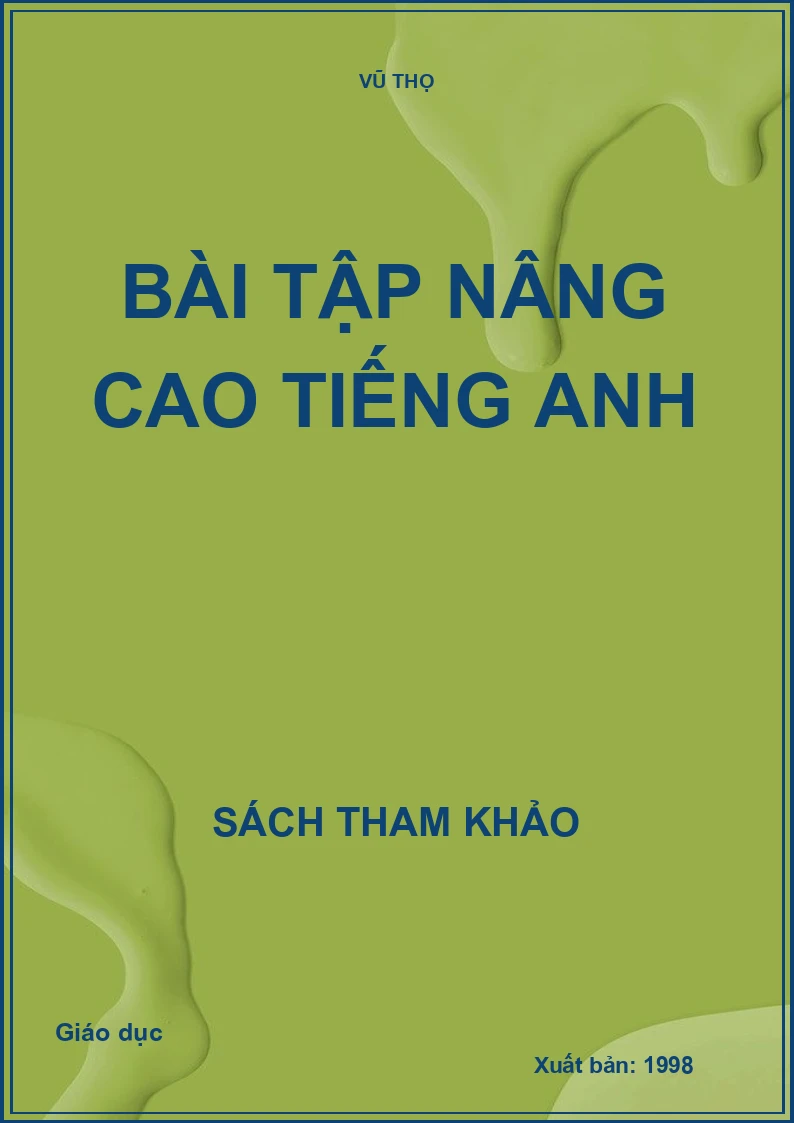 Bài tập nâng cao Tiếng Anh