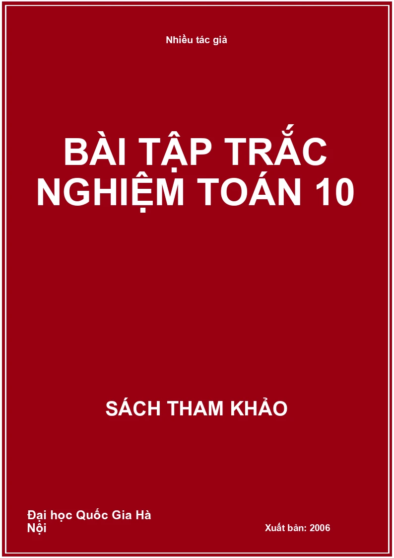 Bài tập trắc nghiệm Toán 10