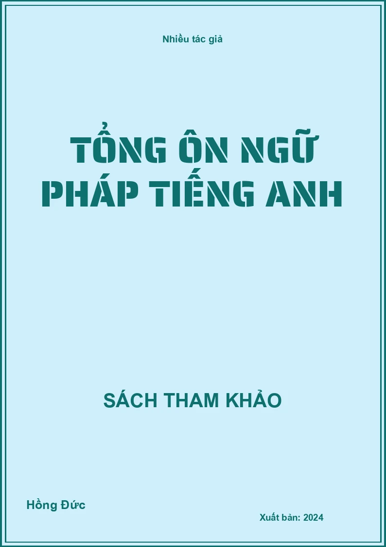 Tổng ôn ngữ pháp tiếng Anh