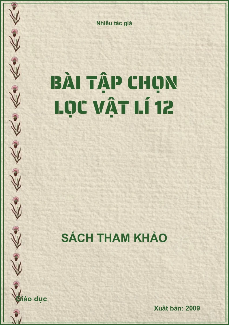 Bài tập chọn lọc vật lí 12