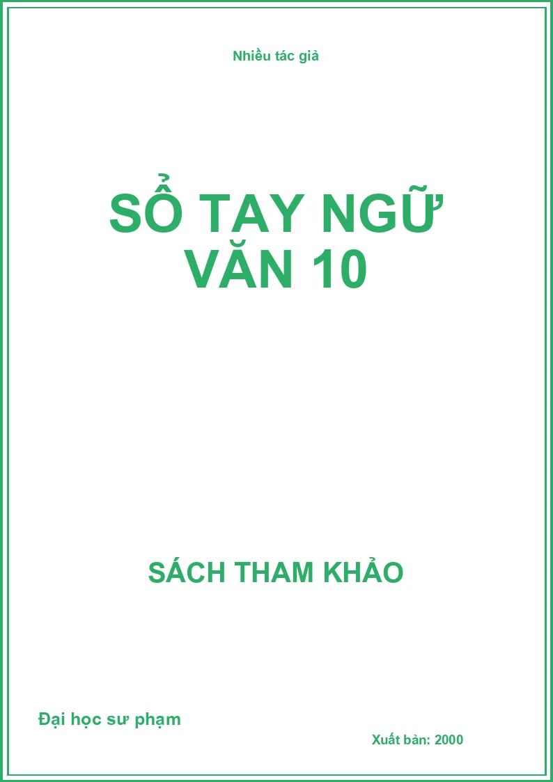 Sổ tay ngữ văn 10