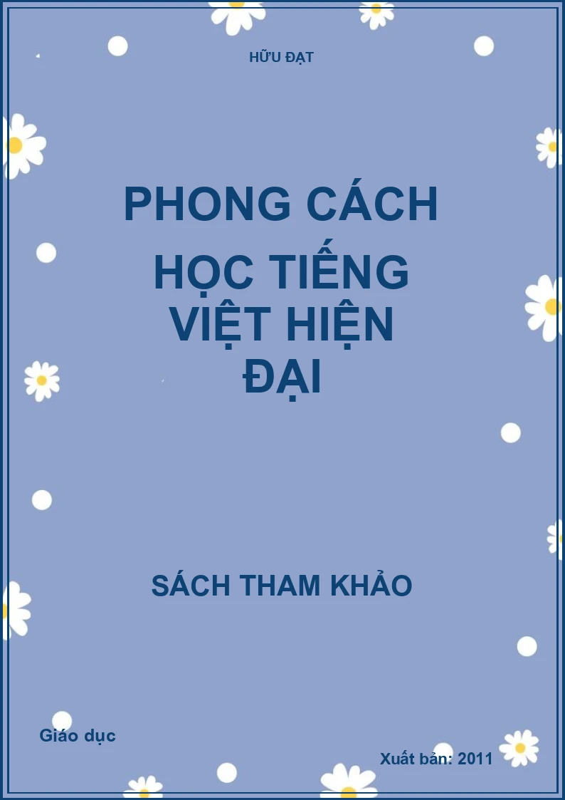 Phong cách học tiếng Việt hiện đại